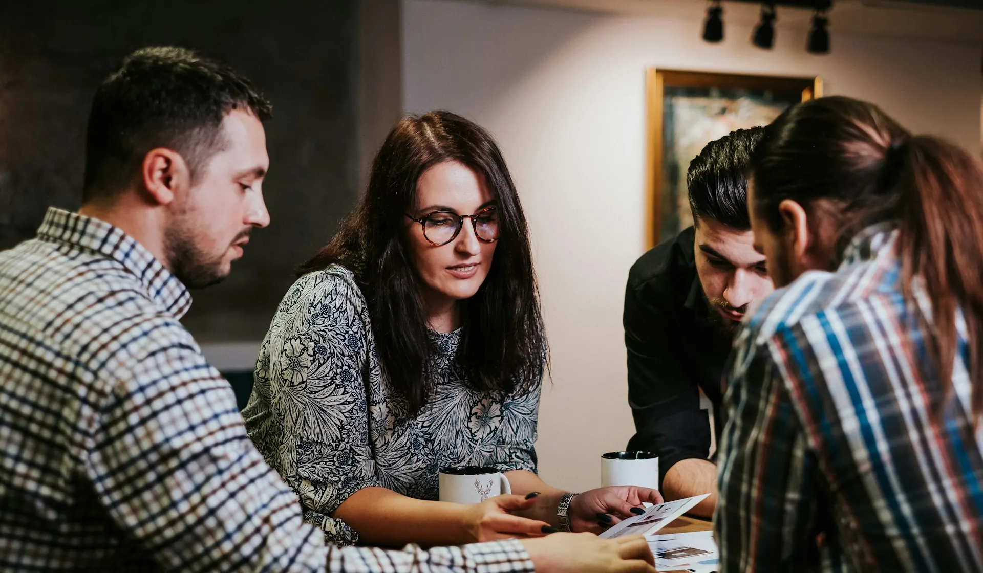 Our team collaborating in the studio