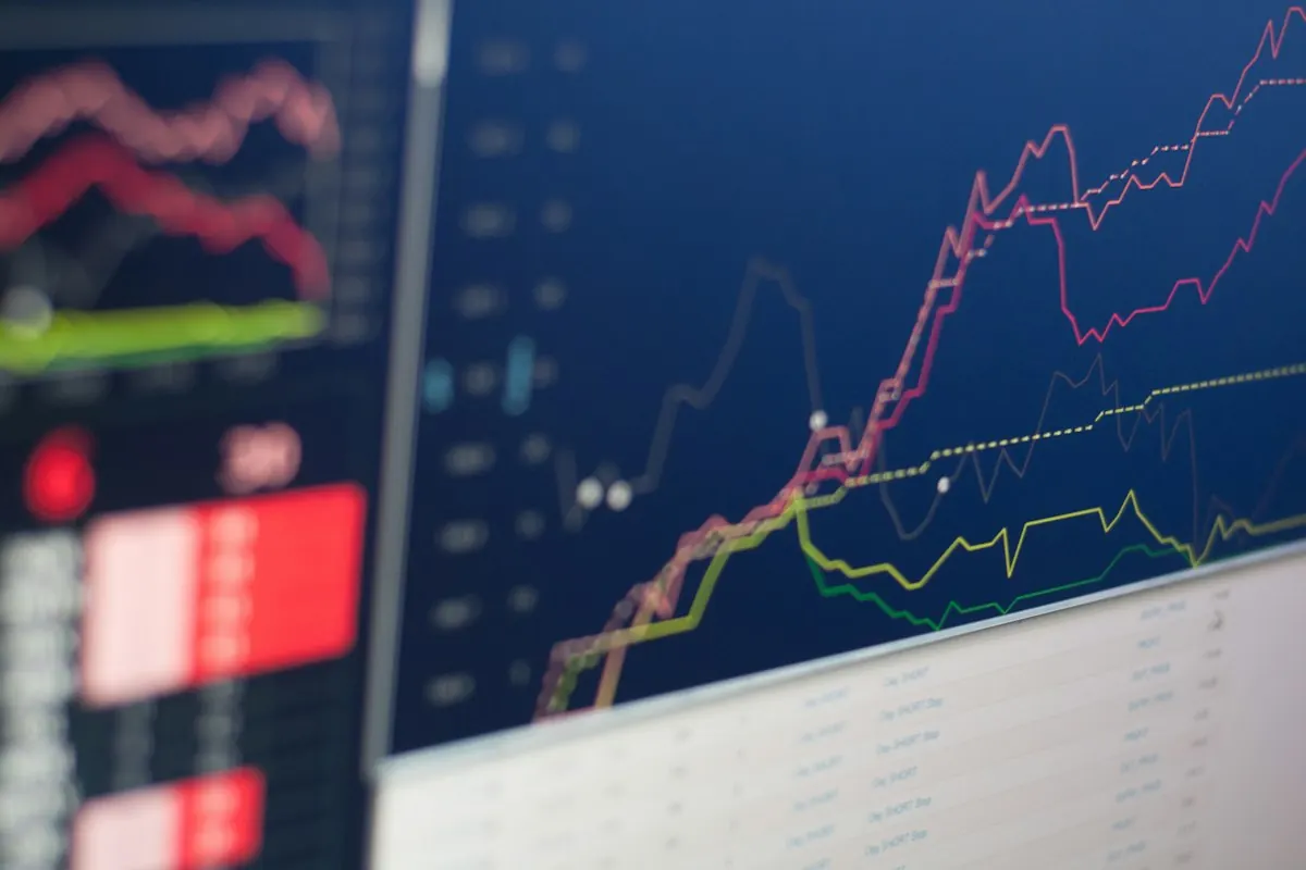 Marketing analytics dashboard with performance charts